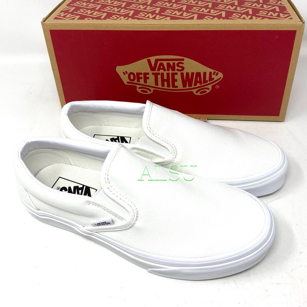 VANS Classic Slip On Canvas True White Casual Shoes Men’s Size VN000EYEW00 - Picture 9 of 9